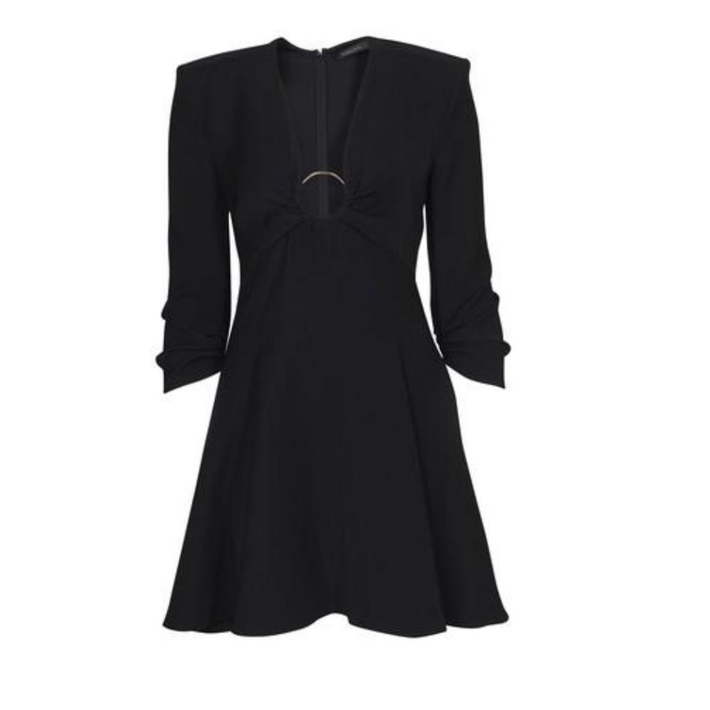 Versace‎ Flared O-Ring Satin Mini Dress worn on tv